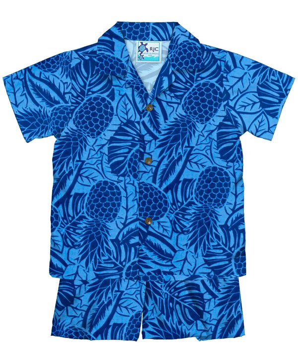 Toddler Boy Cabana Set Pineapples Fields