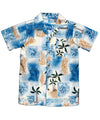 Boys Hawaiian Shirt Island Glyphs Tribal Life