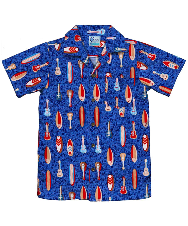 Boys Hawaiian Shirt Ukuleles Surfboards Shop