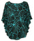 Gala Hibiscus Cocoon Top Hawaiian Blouse Teal