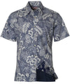 Button-Up Dress Shirt Tropical Pineapples Navy