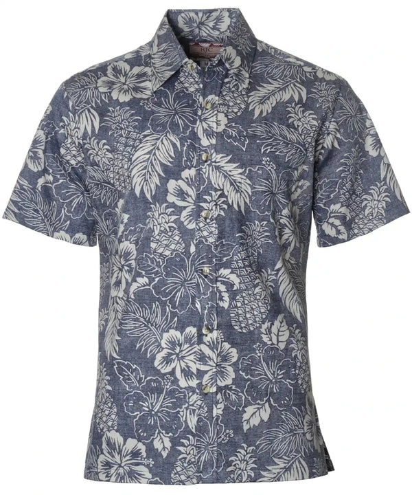 Button-Up Dress Shirt Tropical Pineapples