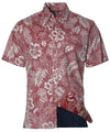 Button-Up Dress Shirt Tropical Pineapples Red