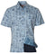 Hawaiian Shirt Button-Up Dress Kalaka Tribal Blue