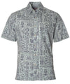 Hawaiian Shirt Button-Up Dress Kalaka Tribal Green