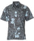 Niihau Dressy Hawaiian Shirt Business Casual Button-Up Black