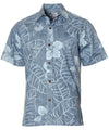 Niihau Dressy Hawaiian Shirt Business Casual Button-Up Teal