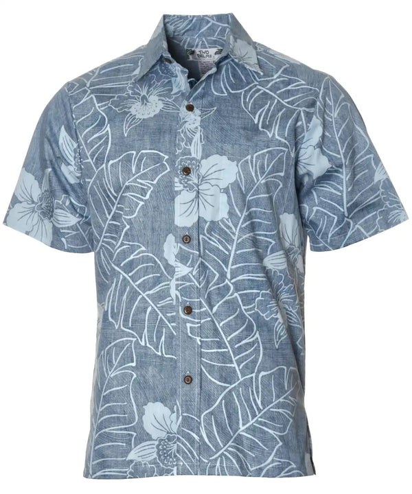 Niihau Dressy Hawaiian Shirt Business Casual Button-Up Teal
