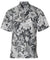 Business Casual Button-Up Pineapple Garden Dressy Aloha Shirt Black