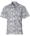 Pineapple Shack Button Up Hawaiian Shirt Navy