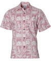 Pineapple Shack Button Up Hawaiian Shirt Red