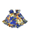 Baby Hawaiian Clothes 2 Piece Capri Set Roosters Up Navy
