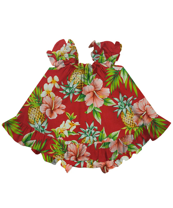 Hibiscus Pineapples Valley Baby Clothes 2 Piece Capri Set