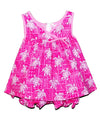Infant Girl Crossover Yoke Dress Set Traveling Honu Pink