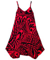 Girls Hawaiian Dress Tribal Time Red