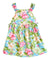 Watercolor Hibiscus Girls Hawaiian Dress with Side Ties Sky Blue