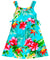 Hibiscus & Birds of Paradise Girls Dress with Side Ties