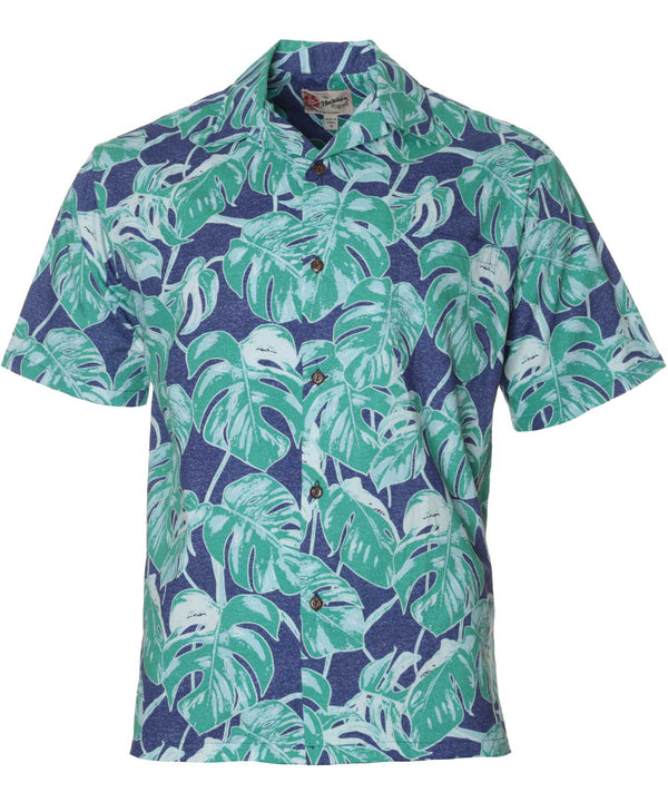 Hawaiian Shirt Monstera Resort Navy