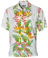 Hawaiian Shirt Birds of Paradise Panel White