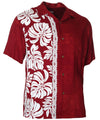 Hawaiian Shirt Side Band Prince Kuhio Burgundy Burgundy