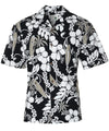 Vintage Surfboard Aloha Shirt Black