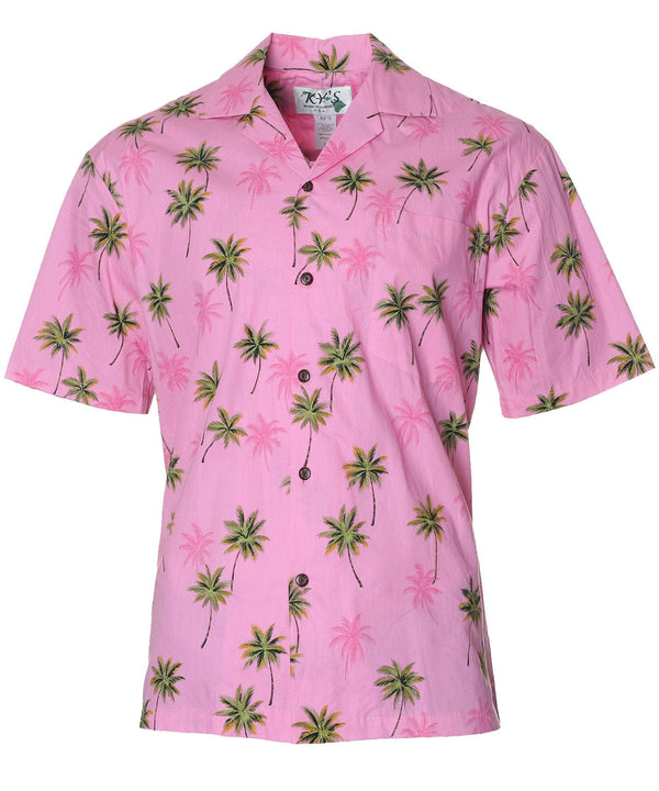 Island Palm Trees Hawaiian Shirt Pink