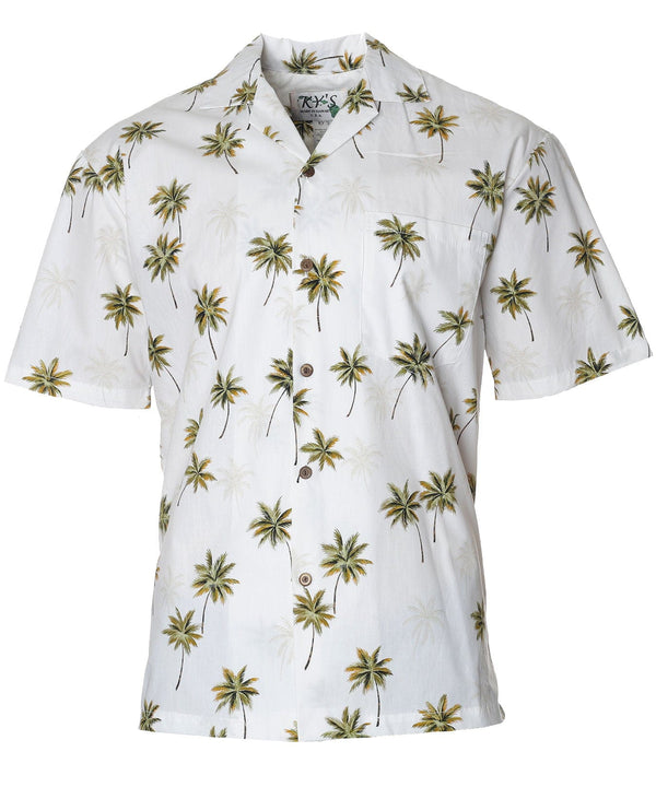 Island Palm Trees Hawaiian Shirt White