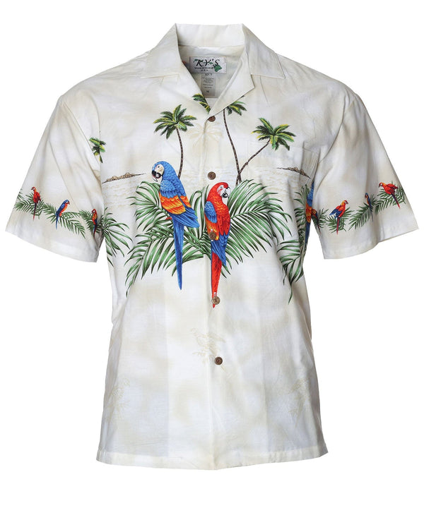 Amazon Parrots Men's Shirt Cream