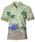 Sweet-Ride Woody Hawaiian Border Shirt Green