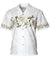 Orchids Chest Border Hawaiian White Shirt White