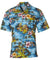 Kauai Island Roosters Aloha Shirt Blue