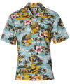 Kauai Island Roosters Aloha Shirt Green
