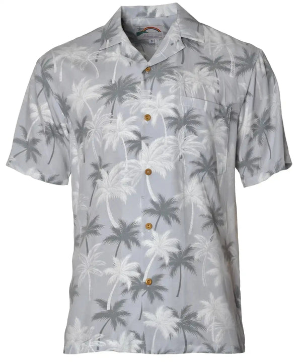 Palm Shadow Resort Hawaiian Shirt Ash
