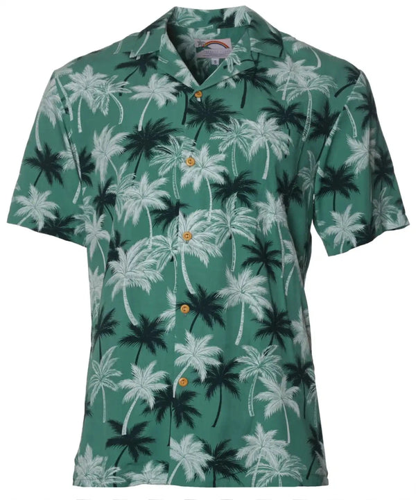 Palm Shadow Resort Hawaiian Shirt Green