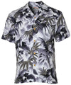 Hawaiian Shirt Shadow Monstera Black