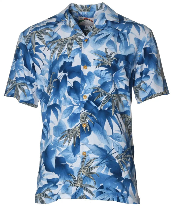 Hawaiian Shirt Shadow Monstera Blue
