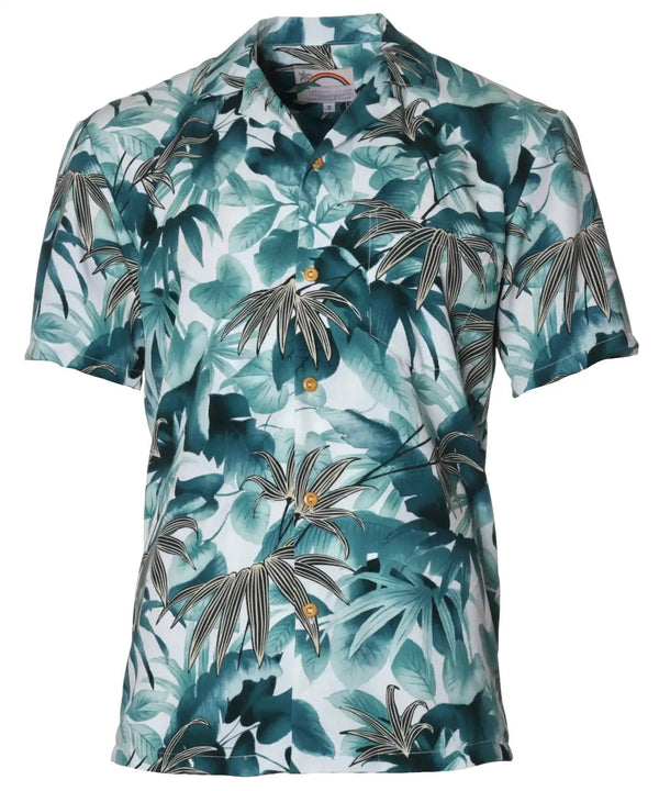 Hawaiian Shirt Shadow Monstera Green