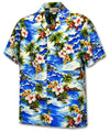 Hookipa Hibiscus Aloha Shirt Blue