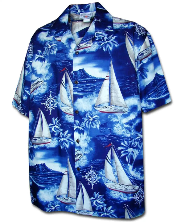 Hawaiian Shirt Sailor's Life Navy