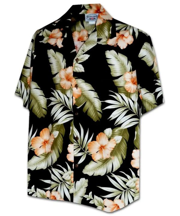 Mililani Hawaiian Shirt Black