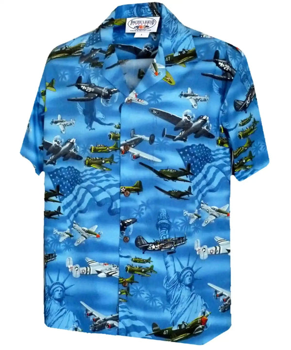 Aviator's Nation Aloha Shirt Blue