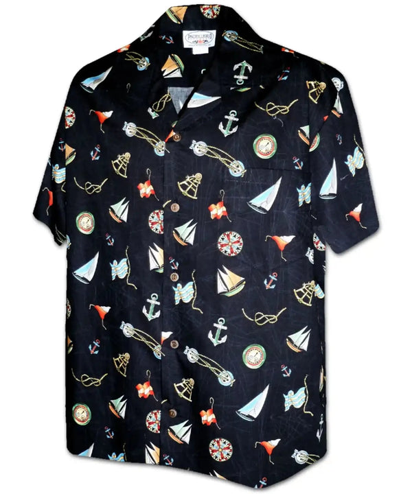 Mariner’s Dream Aloha Shirt Black