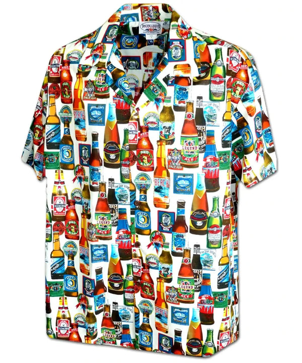 Tip it and sip it - Beer Story Aloha Shirt White