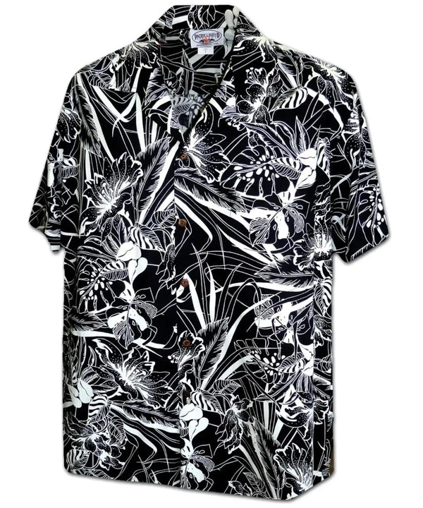 Hawaiian Shirt Haleiwa Black
