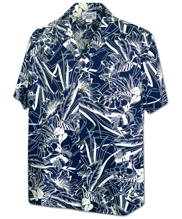 Hawaiian Shirt Haleiwa Navy