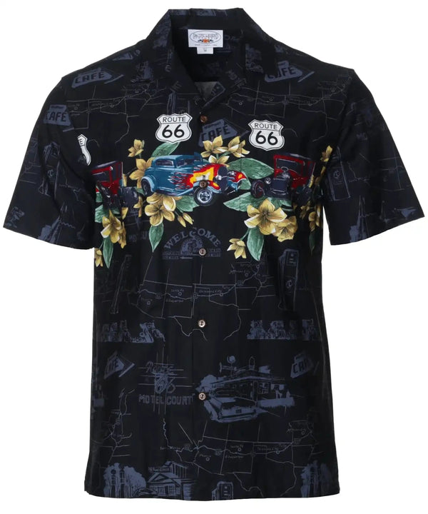 Route 66 Hot Rod Parade Shirt Black