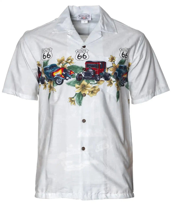 Route 66 Hot Rod Parade Shirt White