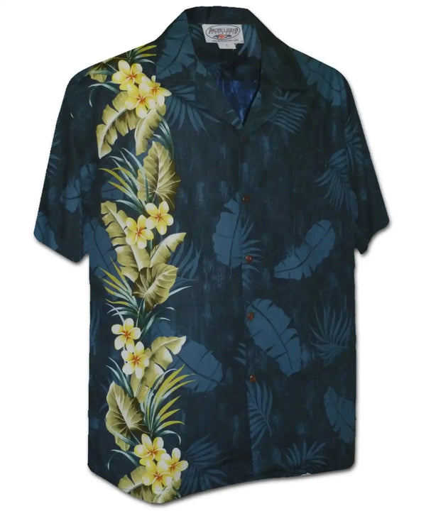 Jungle Serenity Side Design Hawaiian Shirt Navy
