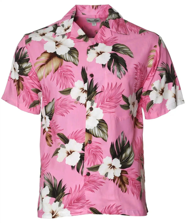 Hawaii Shirt Print Hibiscus Jungle Design Pink