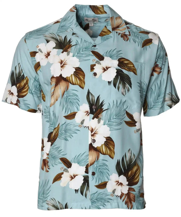 Hawaii Shirt Print Hibiscus Jungle Design Turquoise